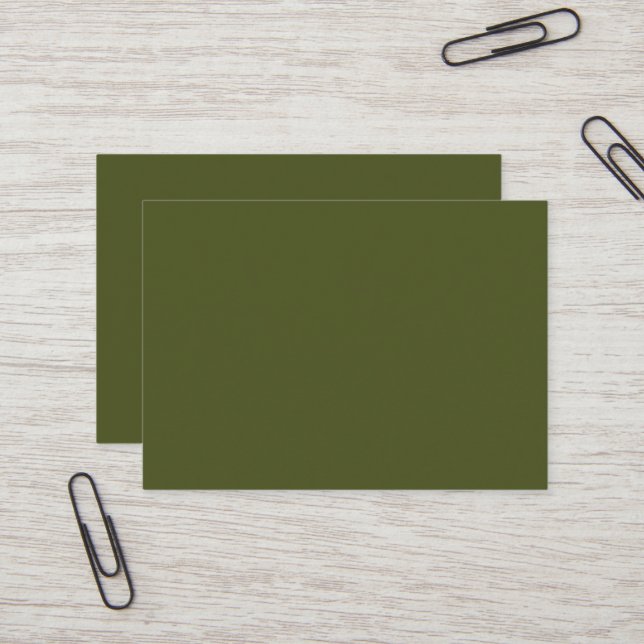 Army Green Mighty Business Card Visitenkarte (Vorderseite/Rückseite Beispiel)