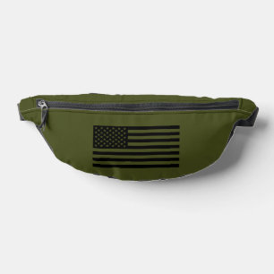 Army Green mit amerikanischer Flagge Bauchtasche
