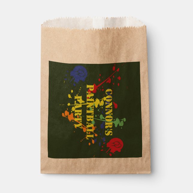 Army Green Paintball Party Geschenktütchen (Vorderseite)