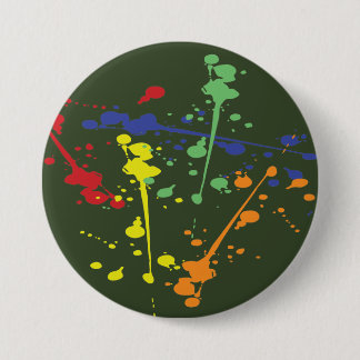 Army Green Paintball Party Spritzer Button