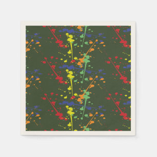 Army Green Paintball Party Spritzer Serviette