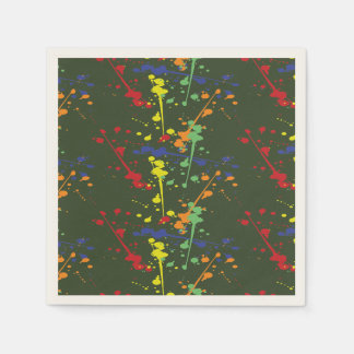 Army Green Paintball Party Spritzer Serviette