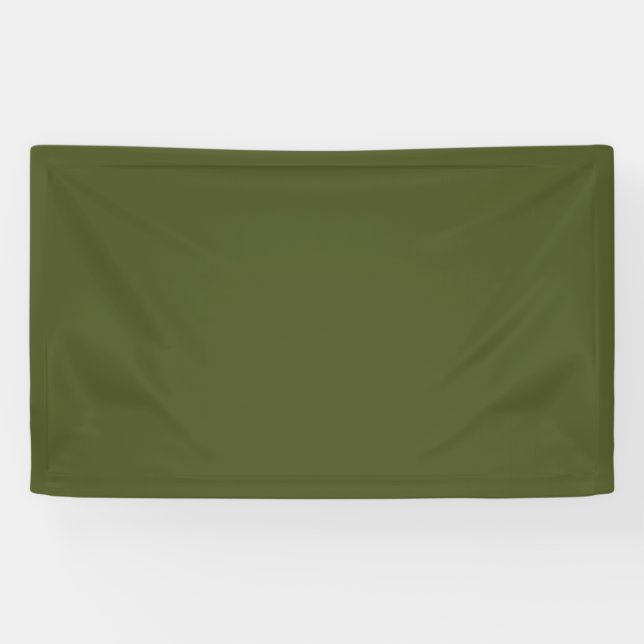 Army Green Solid Color Banner (Horizontal)