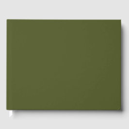 Army Green Solid Color Gästebuch