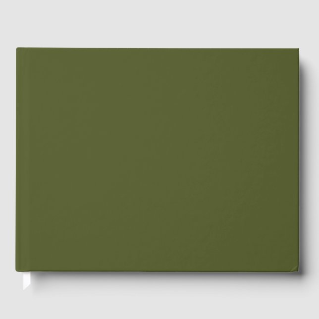 Army Green Solid Color Gästebuch (Vorderseite)