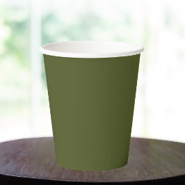 Army Green Solid Color Pappbecher