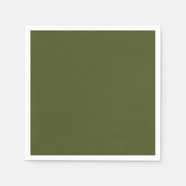 Army Green Solid Color Serviette (Vorderseite)