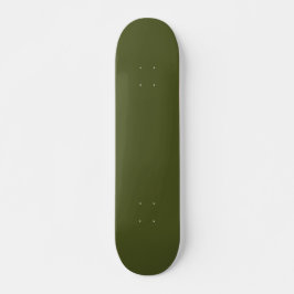 Army Green Solid Color Skateboard