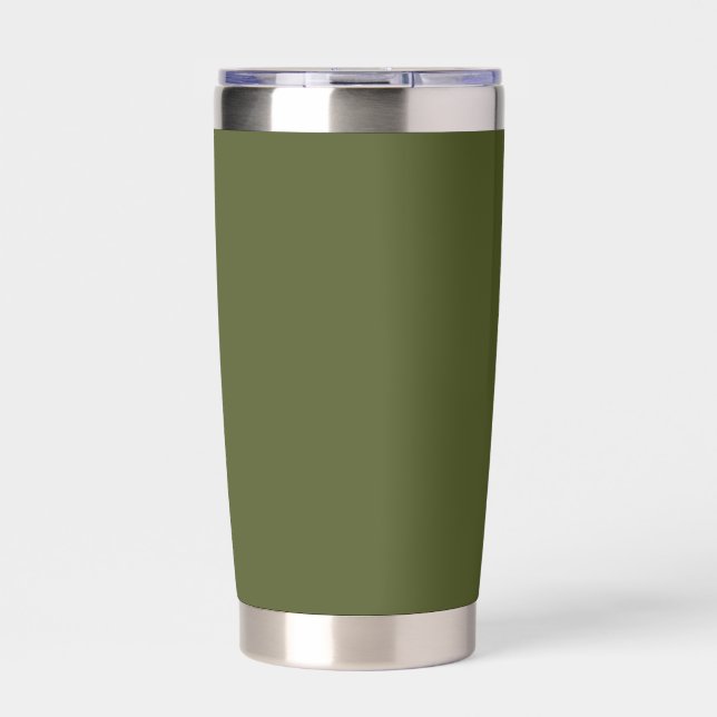 Army Green Solid Color Thermobecher (Vorderseite)