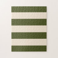Army Green und Antique White Stripes