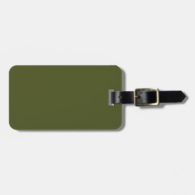 Army green (Vollfarbe) Gepäckanhänger (Vorderseite horizontal)