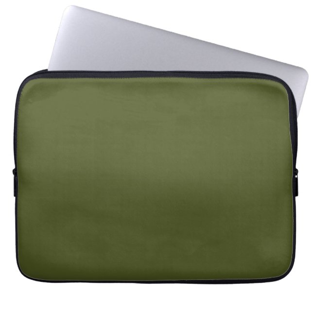 Army green (Vollfarbe) Laptopschutzhülle (Vorderseite)