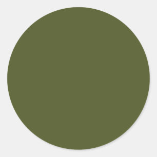 Army green (Vollfarbe) Runder Aufkleber