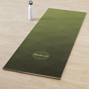 Army grün cooles geometrisches Maschenmuster Monog Yogamatte