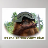 Army Hat niedlich Baby Orang-Utan