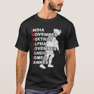 Army Infantry Hoodie Phonetic Alphabet Vater Männe T-Shirt