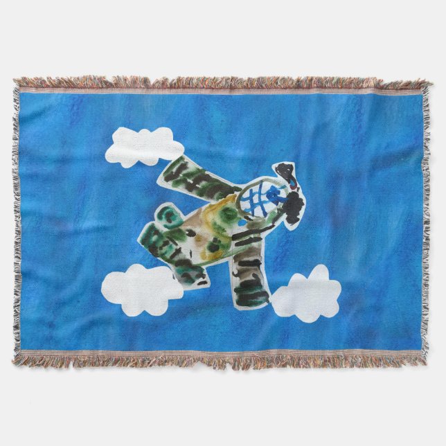 Army Jet "Kunst von Kindern" Decke (Vorderseite)