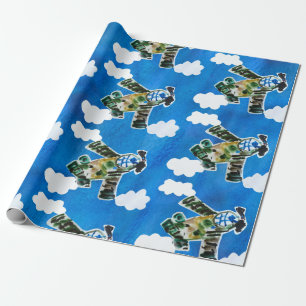 Army Jet "Kunst von Kindern" Geschenkpapier