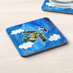 Army Jet "Kunst von Kindern" Getränkeuntersetzer