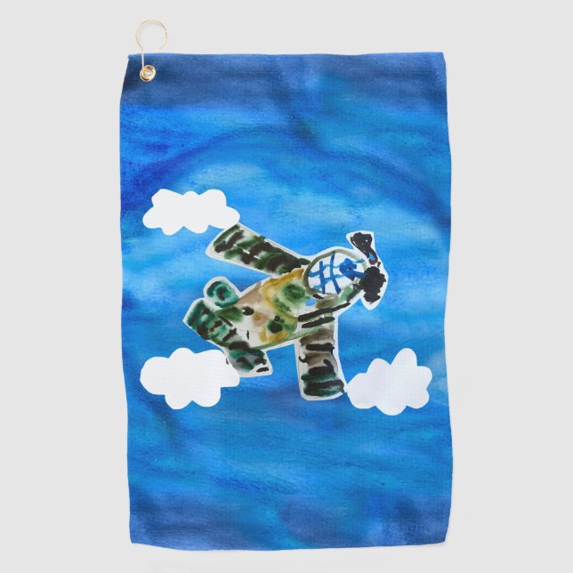 Army Jet "Kunst von Kindern" Golfhandtuch (Vorderseite)