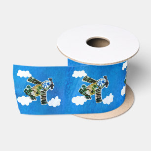 Army Jet "Kunst von Kindern" Satinband