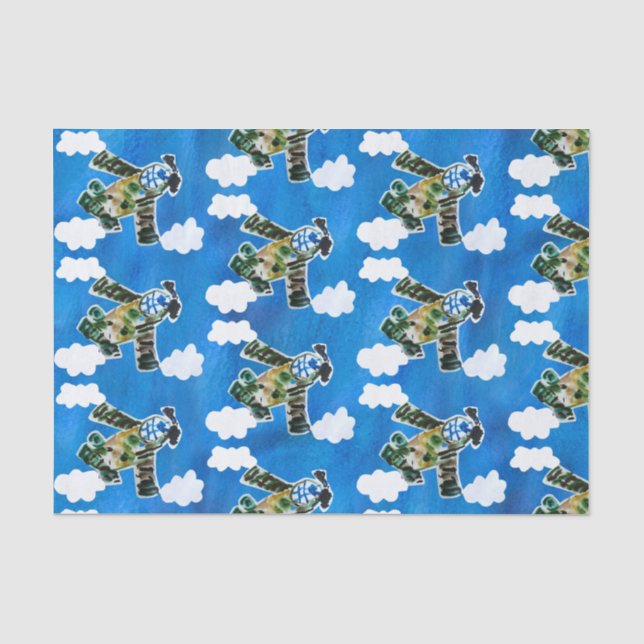 Army Jet "Kunst von Kindern" Seidenpapier (Vorderseite)