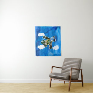 Army Jet "Kunst von Kindern" Wandteppich