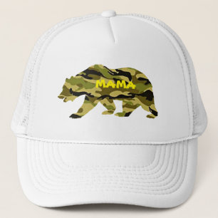 Army Mama Baseball Mama Bear Funny Camouflage Truckerkappe