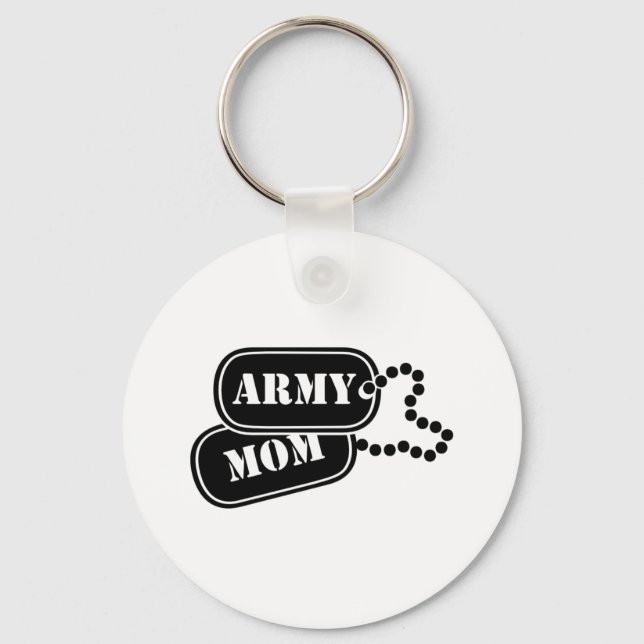 Army Mama Button Schlüsselanhänger (Vorderseite)