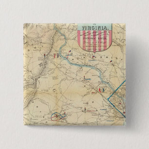 Army Map of the Seat of War in Virginia Button