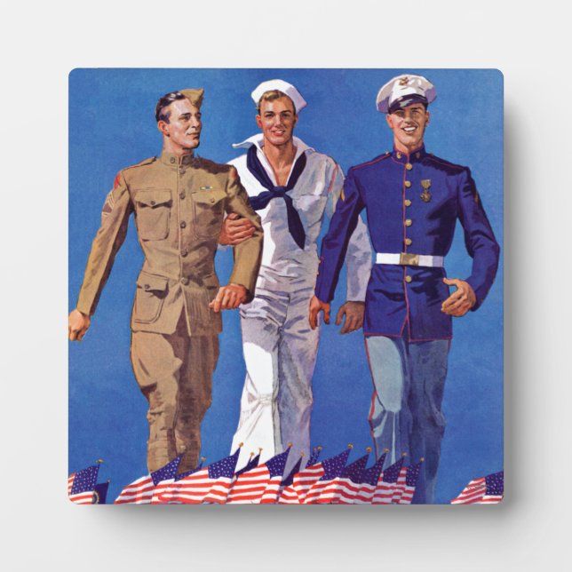 Army, Marine Fotoplatte (Vorderseite)