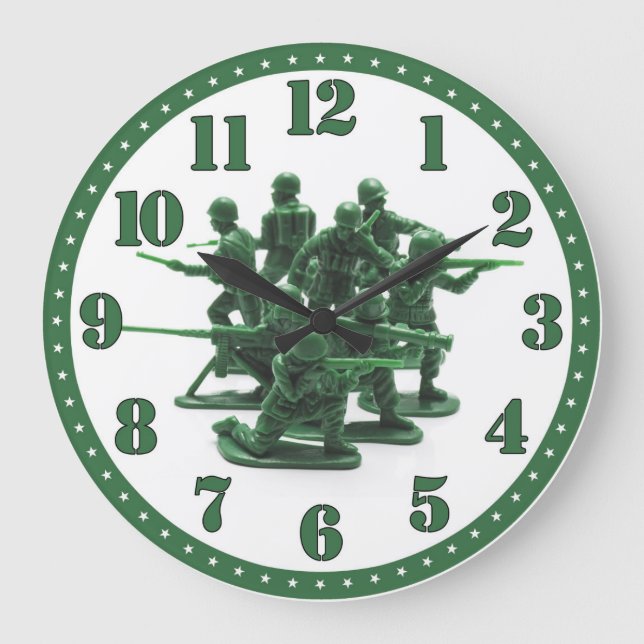Army Men Clock Große Wanduhr (Vorderseite)