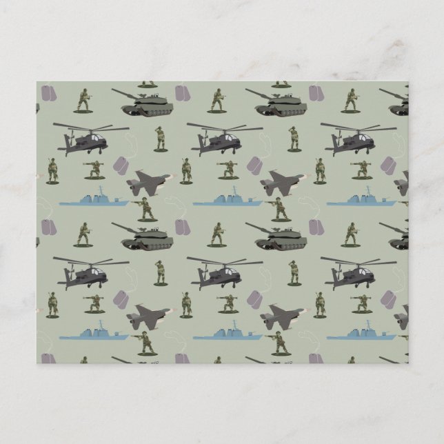 Army Military Camouflage Green Camo Feiertagspostkarte (Vorderseite)