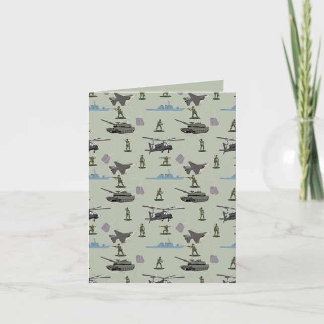Army Military Camouflage Green Camo  Karte (Vorderseite)