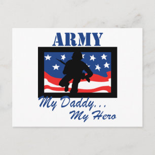 Army My Daddy My Held Postkarte