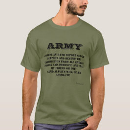 ARMY Oath Green T - Shirt T - Shirt