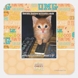 Army of Evil Robots Quadratischer Aufkleber