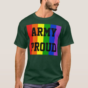 Army Proud Gay Rainbow Dark T - Shirt