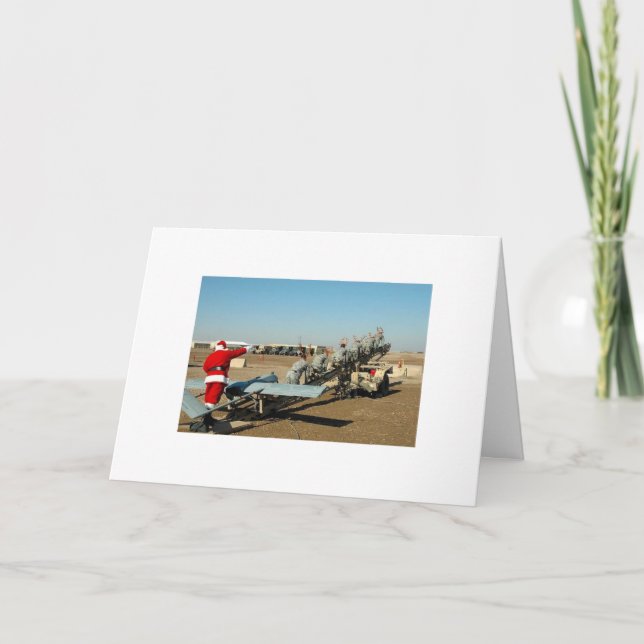 Army Santa Feiertagskarte (Vorderseite)