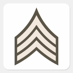 Army Sergeant rank Quadratischer Aufkleber