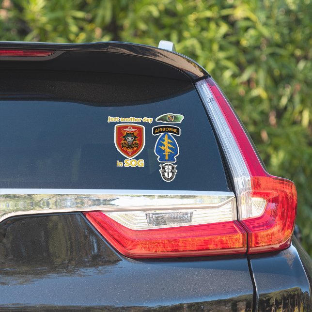 Army Special Forces MAC-V-SOG Konturaufkleber. St Aufkleber (Auto Seite)