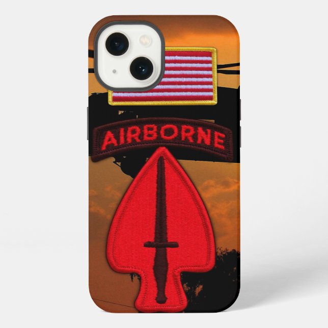 Army Special ops USASOC Veterans Vets Patch iPhone Hülle (Rückseite)