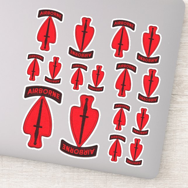 Army USASOC Special Ops Veterans Contour Sticker (Detail)