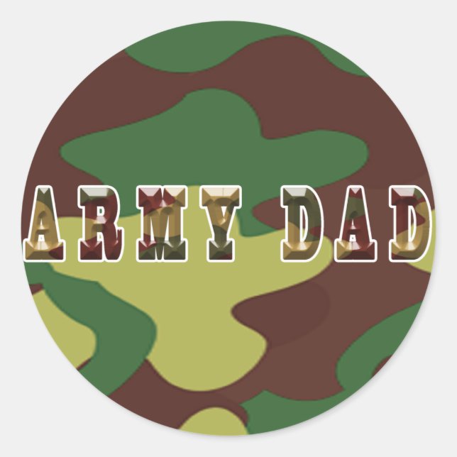 Army Vater Camouflage Sticker (Vorderseite)