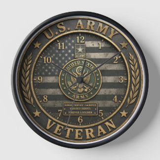 Army Veteran Tribute Clock Uhr