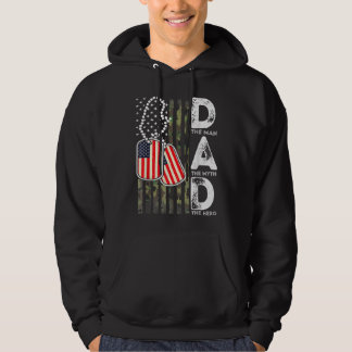 Army Veteran Vater USA Flag Army Camouflage Father Hoodie