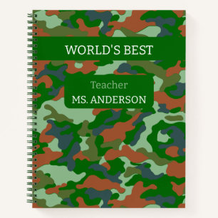 Army Woodland/Green Camouflage Notizbuch