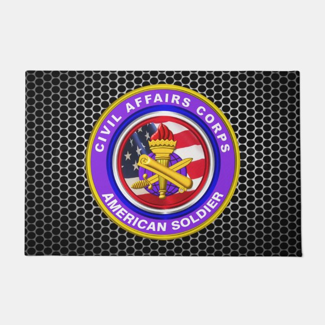 Army Zivil Affairs Veteran Fußmatte (Vorderseite)