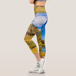 Arnarstapi Amtmansshus und Stapafell, isländisch Capri Leggings