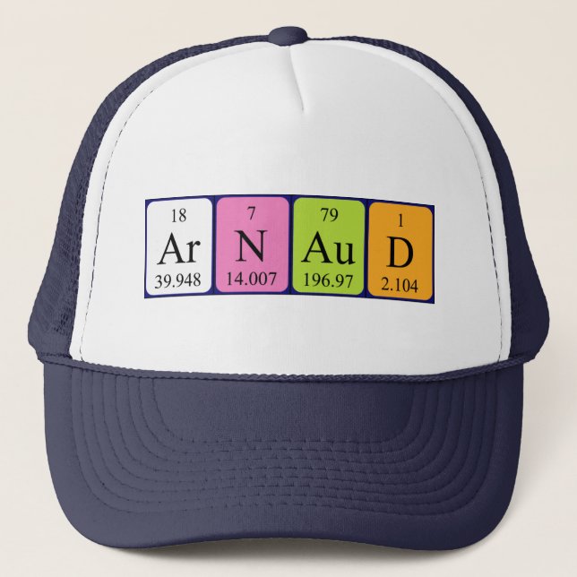 Arnaud Periodic Table name hat Truckerkappe (Vorderseite)